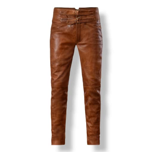 Shop Brown Leather Pants for Men Genuine Leather Pants Rengo Crafts